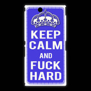 Coque Sony Xpéria Z Ultra Keep Calm Fuck hard bleu
