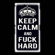 Coque Sony Xpéria Z Ultra Keep Calm Fuck hard Noir