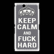 Coque Sony Xpéria Z Ultra Keep calm Fuck hard Gris