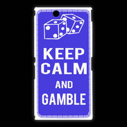 Coque Sony Xpéria Z Ultra Keep Calm Gamble Bleu