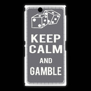 Coque Sony Xpéria Z Ultra Keep Calm Gamble Gris