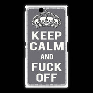 Coque Sony Xpéria Z Ultra Keep Calm Fuck Off Gris
