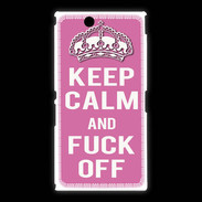 Coque Sony Xpéria Z Ultra Keep Calm Fuck Off Rose