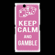 Coque Sony Xpéria Z Ultra Keep Calm Gamble Rose