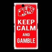 Coque Sony Xpéria Z Ultra Keep Calm Gamble Rouge