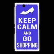 Coque Sony Xpéria Z Ultra Keep Calm Go Shopping Bleu