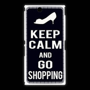 Coque Sony Xpéria Z Ultra Keep Calm Go Shopping Noir