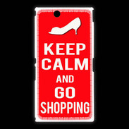 Coque Sony Xpéria Z Ultra Keep Calm Go Shopping Rouge