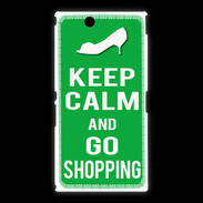 Coque Sony Xpéria Z Ultra Keep Calm Go Shopping Vert