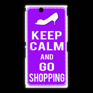 Coque Sony Xpéria Z Ultra Keep Calm Go Shopping Violet