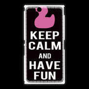 Coque Sony Xpéria Z Ultra Keep Calm Have fun Noir