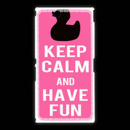 Coque Sony Xpéria Z Ultra Keep Calm Have fun Rose