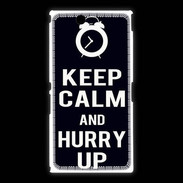 Coque Sony Xpéria Z Ultra Keep Calm Hurry up Noir