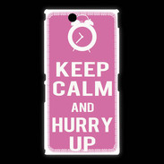 Coque Sony Xpéria Z Ultra Keep Calm Hurry up Rose