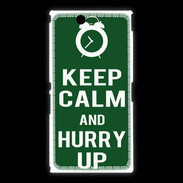 Coque Sony Xpéria Z Ultra Keep Calm Hurry up Vert