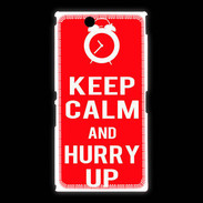 Coque Sony Xpéria Z Ultra Keep Calm Hurry up Rouge