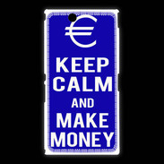 Coque Sony Xpéria Z Ultra Keep Calm Make money Bleu