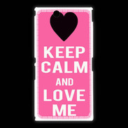 Coque Sony Xpéria Z Ultra Keep Calm Love me Rose