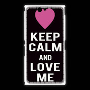 Coque Sony Xpéria Z Ultra Keep Calm Love Noir