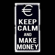 Coque Sony Xpéria Z Ultra Keep Calm Make money Noir
