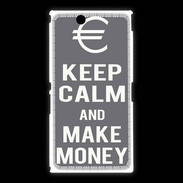 Coque Sony Xpéria Z Ultra Keep Calm Make money Gris