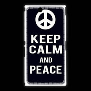 Coque Sony Xpéria Z Ultra Keep Calm Peace Noir