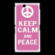 Coque Sony Xpéria Z Ultra Keep Calm Peace Rose