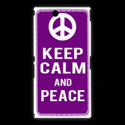 Coque Sony Xpéria Z Ultra Keep Calm Peace Violet