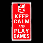 Coque Sony Xpéria Z Ultra Keep Calm Play games Rouge