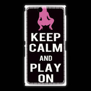 Coque Sony Xpéria Z Ultra Keep Calm Play on Noir