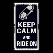 Coque Sony Xpéria Z Ultra Keep Calm Ride on Noir