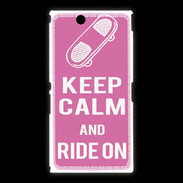 Coque Sony Xpéria Z Ultra Keep Calm Ride on Rose
