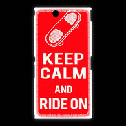 Coque Sony Xpéria Z Ultra Keep Calm Ride on Rouge
