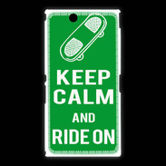 Coque Sony Xpéria Z Ultra Keep Calm Ride on Vert