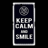 Coque Sony Xpéria Z Ultra Keep Calm Smile Noir