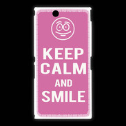 Coque Sony Xpéria Z Ultra Keep Calm Smile Rose