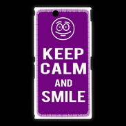 Coque Sony Xpéria Z Ultra Keep Calm Smile Violet