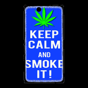 Coque Sony Xpéria Z Ultra Keep Calm Smoke it Bleu