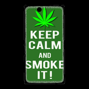 Coque Sony Xpéria Z Ultra Keep Calm Smoke it Kaki