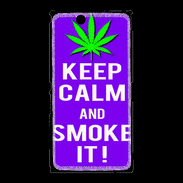 Coque Sony Xpéria Z Ultra Keep Calm Smoke it Violet