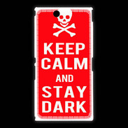 Coque Sony Xpéria Z Ultra Keep Calm Stay dark Rouge