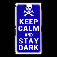 Coque Sony Xpéria Z Ultra Keep Calm Stay dark Bleu