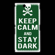 Coque Sony Xpéria Z Ultra Keep Calm Stay dark Vert