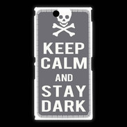 Coque Sony Xpéria Z Ultra Keep Calm Stay dark Gris
