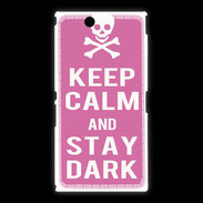 Coque Sony Xpéria Z Ultra Keep Calm Stay dark Rose