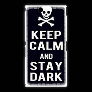 Coque Sony Xpéria Z Ultra Keep Calm Stay dark Noir