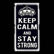 Coque Sony Xpéria Z Ultra Keep Calm Stay strong Noir