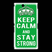 Coque Sony Xpéria Z Ultra Keep Calm Stay strong Vert