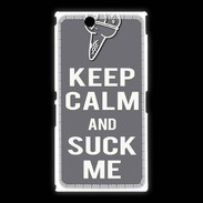 Coque Sony Xpéria Z Ultra Keep Calm Suck me Gris