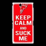 Coque Sony Xpéria Z Ultra Keep Calm Suck me Rouge